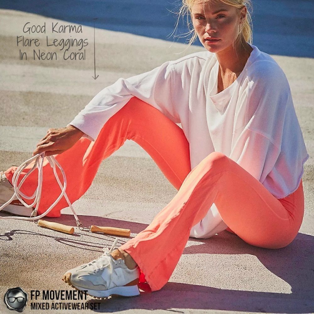 FP MOVEMENT ACTIVEWEAR SET: SWEETHEART CROP TANK + GOOD KARMA FLARE LEGGINGS - Picture 8 of 15